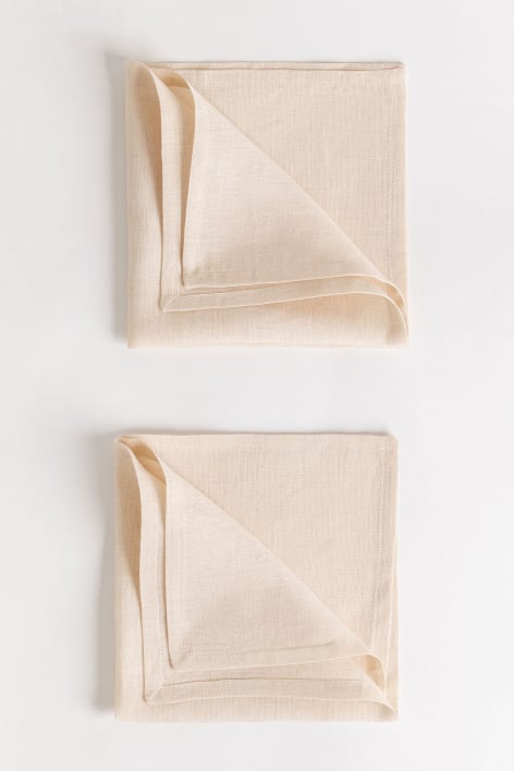 Set aus 2 Leinenservietten Zendan