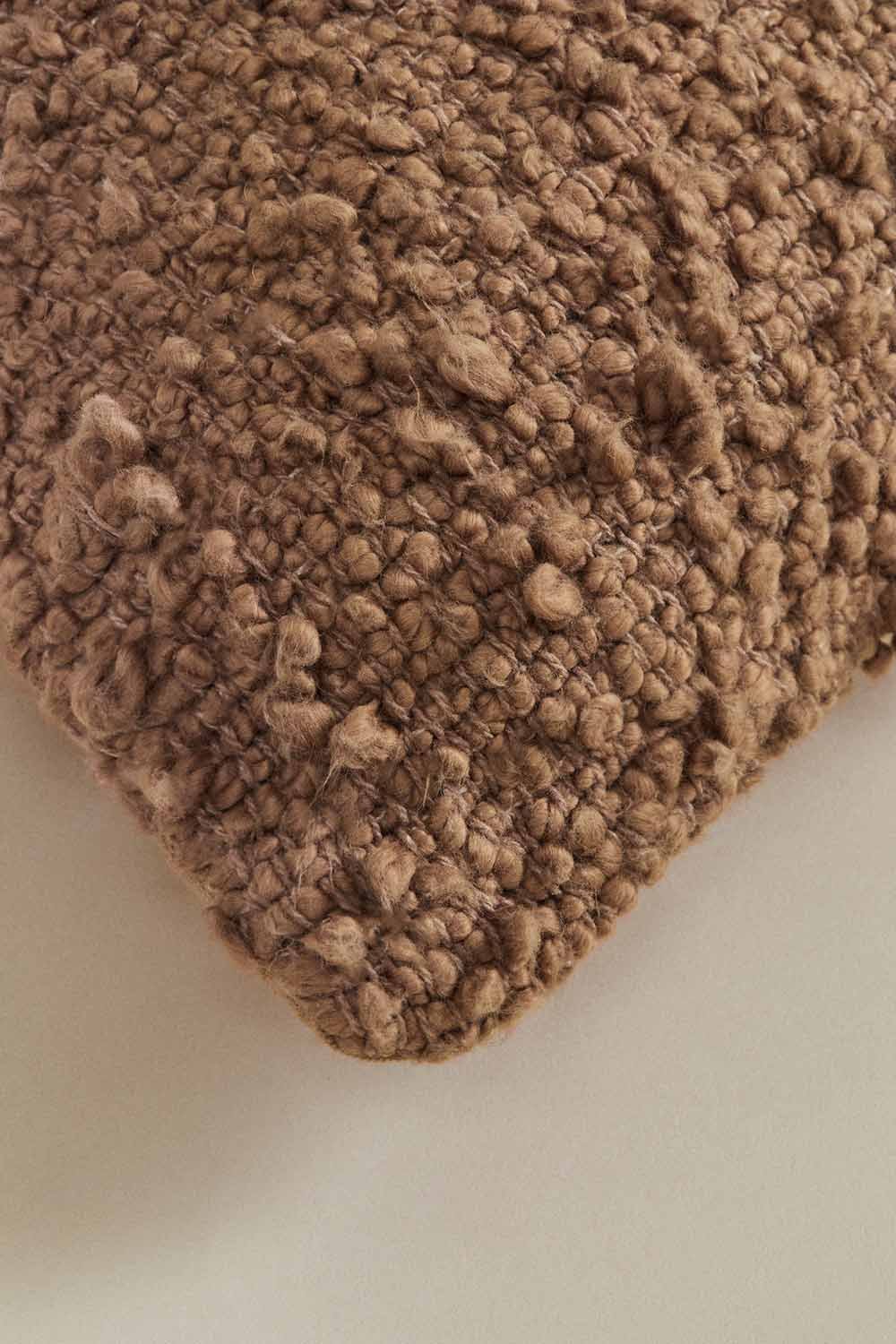 Quadratisches Kissen 45x45 cm aus Zanero Bouclé-Stoff, Galeriebild 5