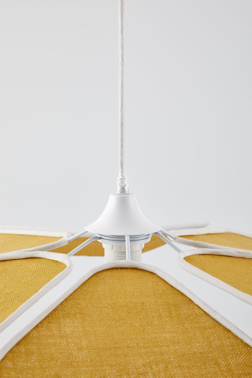 Deckenleuchte Ø75 cm aus honiggelbem Leinen - Leinen beige Benavid, Galeriebild 5