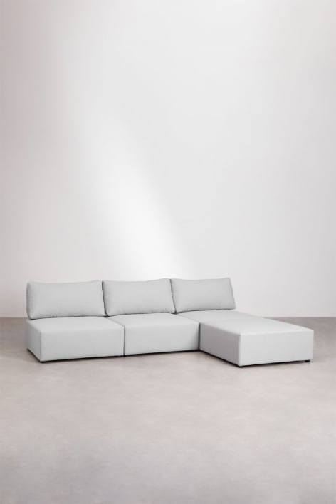 3-teiliges modulares Sofa mit Kata-Hocker