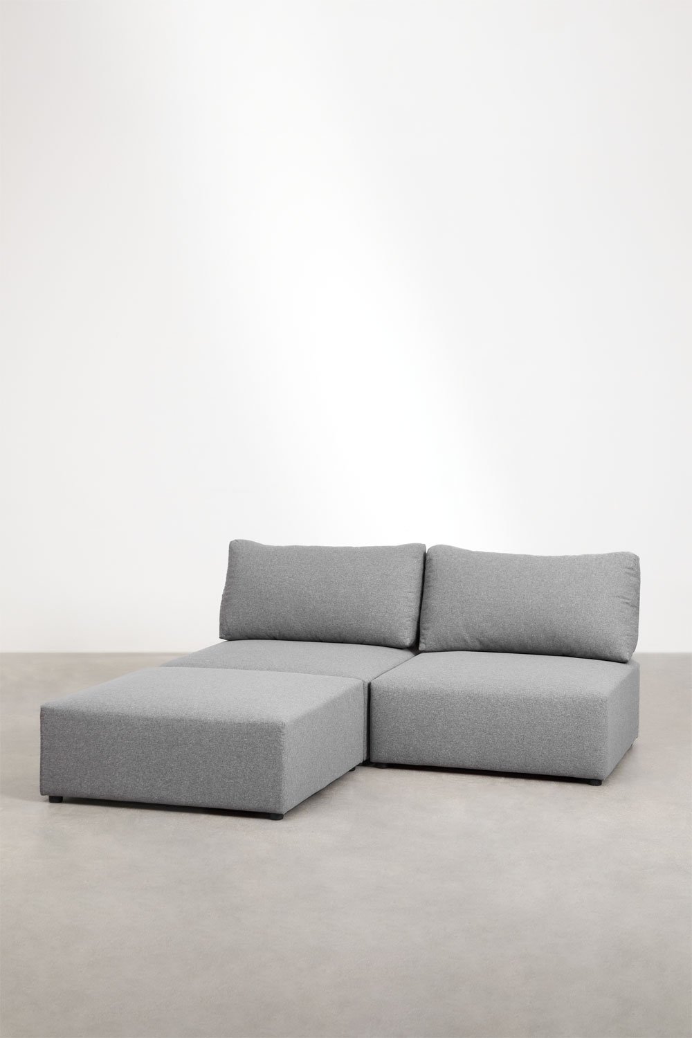 2-teiliges modulares Sofa mit Kata-Hocker, Galeriebild 1