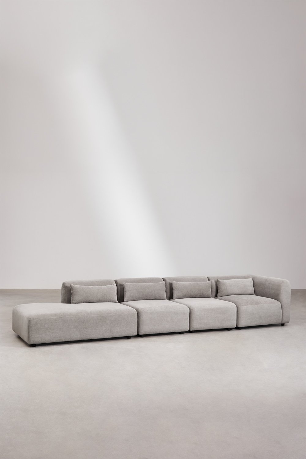 4-teiliges modulares Ecksofa Fogler mit linker Chaiselongue, Galeriebild 2