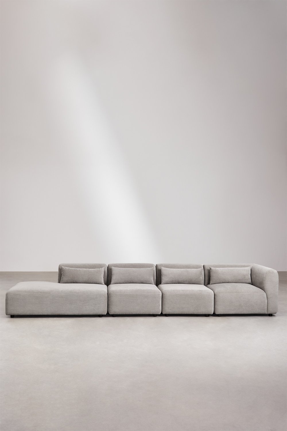 4-teiliges modulares Ecksofa Fogler mit Chaiselongue links, Galeriebild 4