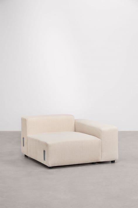 Rechtes Eckmodul 115x113 cm mit niedriger Armlehne für modulares Sofa Bruna