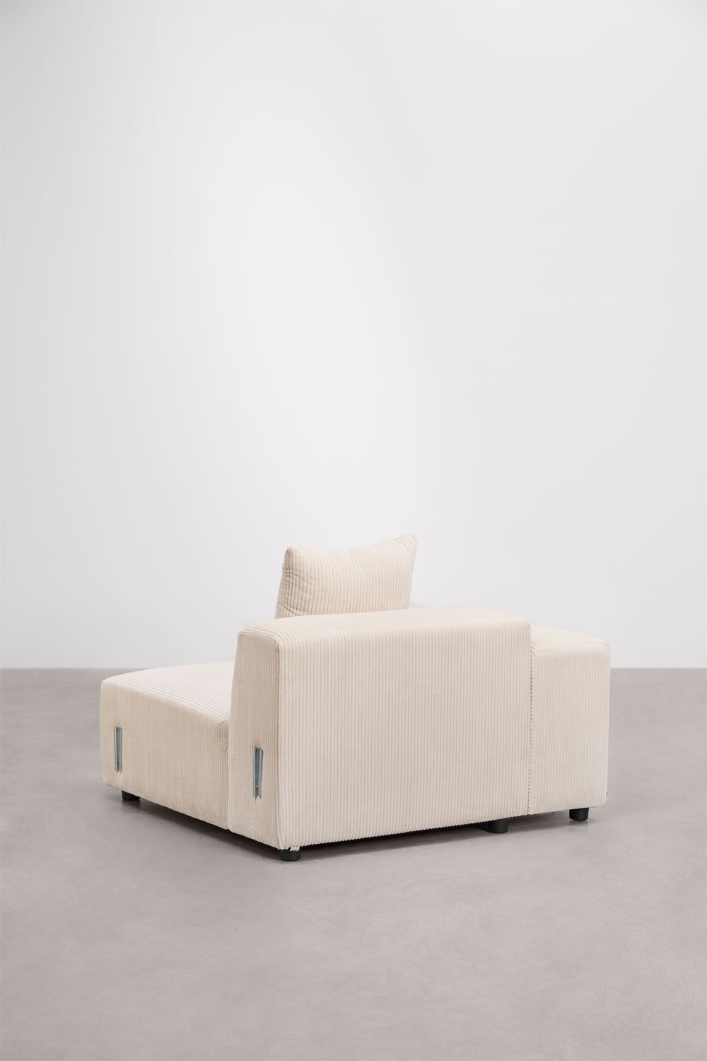 Linkes Eckmodul 115x113 cm mit niedriger Armlehne und Kissen für modulares Sofa Bruna, Galeriebild 4