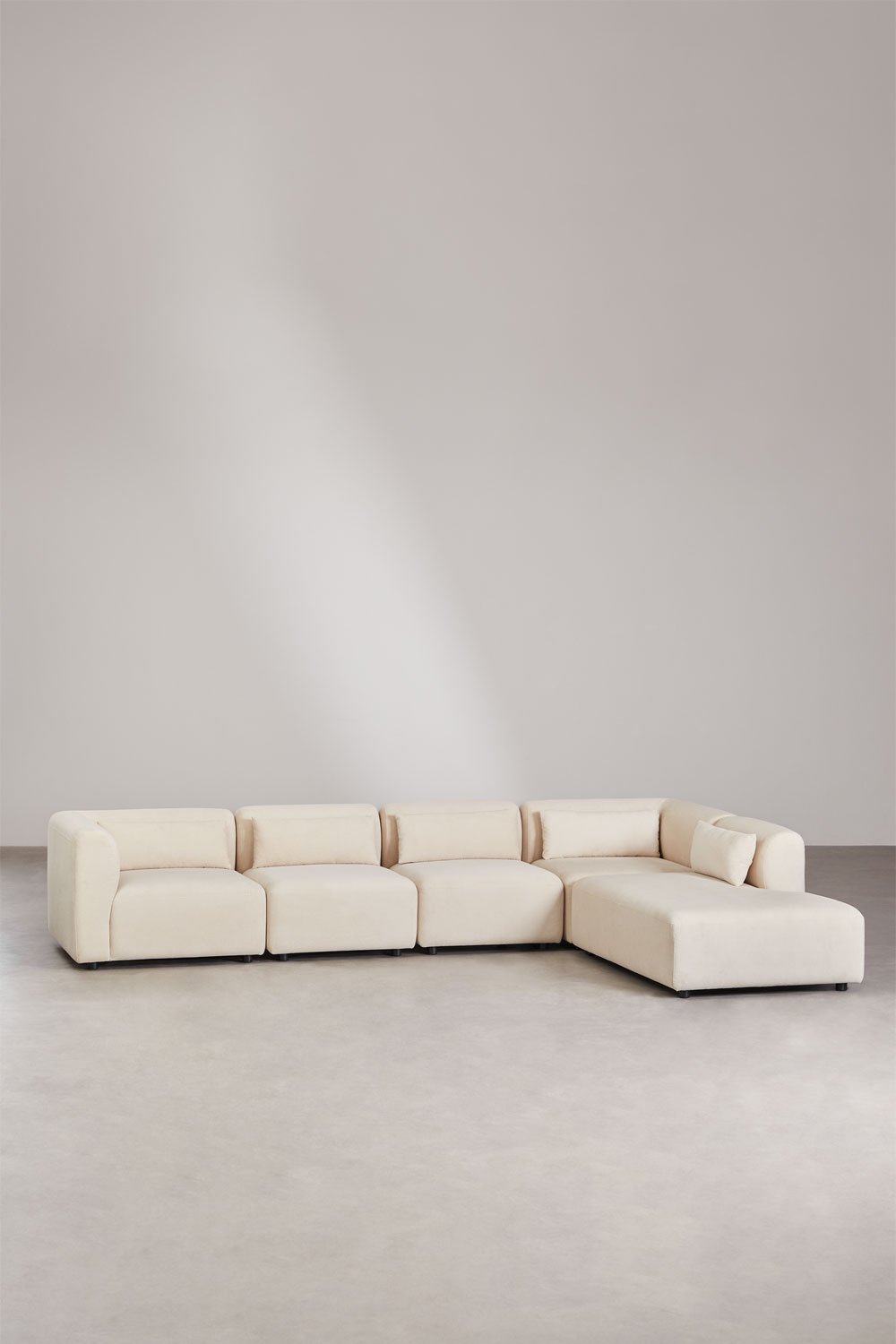 5-teiliges modulares Sofa Fogler mit Chaiselongue rechts, Galeriebild 1