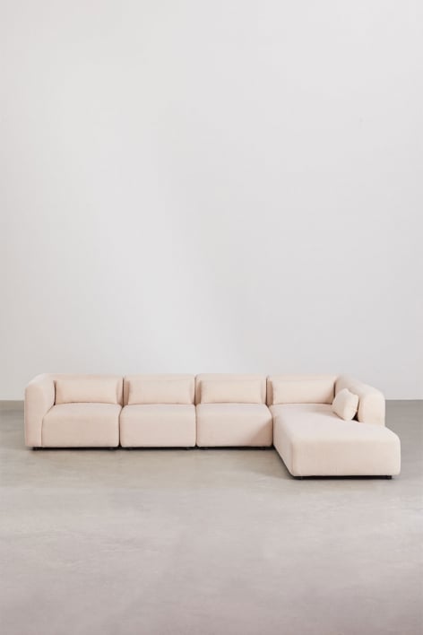 5-teiliges modulares Sofa Fogler mit Chaiselongue rechts