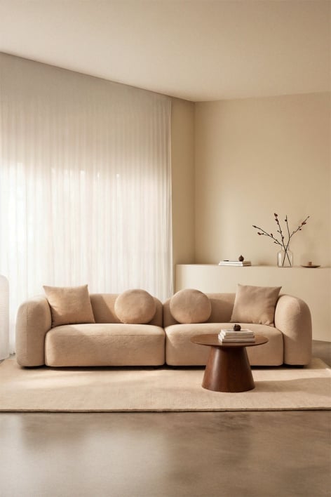 Modulares 2-teiliger Sofa in Chenille Coco