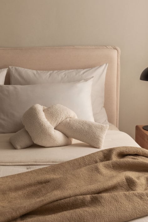 Lammfellkissen (25x55 cm) Ilania - Chenille Off-White