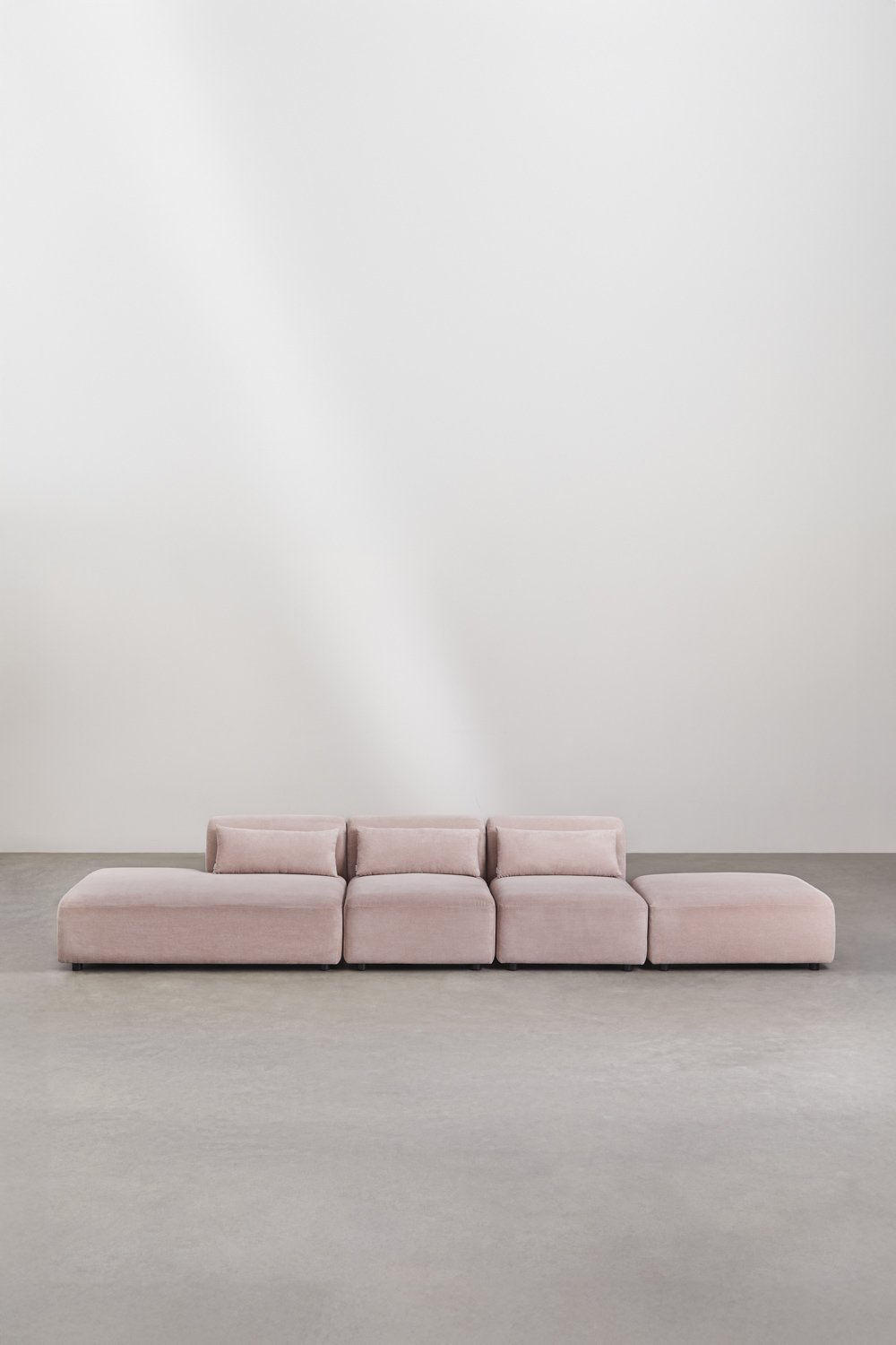 3-teiliges modulares Sofa mit Chaiselongue links und Fogler-Hocker, Galeriebild 3