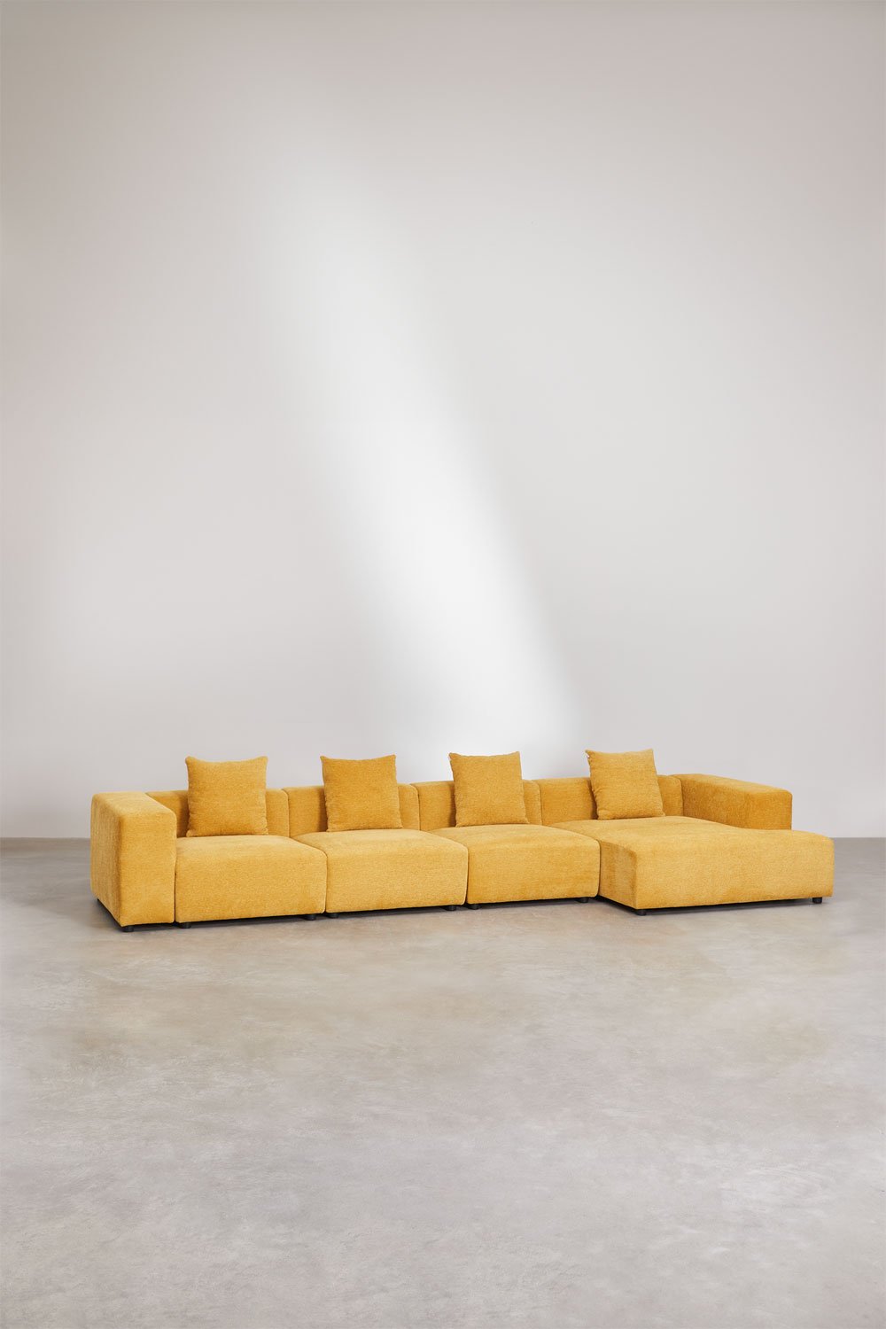 Modulares Sofa mit rechter Chaiselongue, 4-teilig (↔︎420 cm) mit hoher Armlehne Bruna, Galeriebild 1