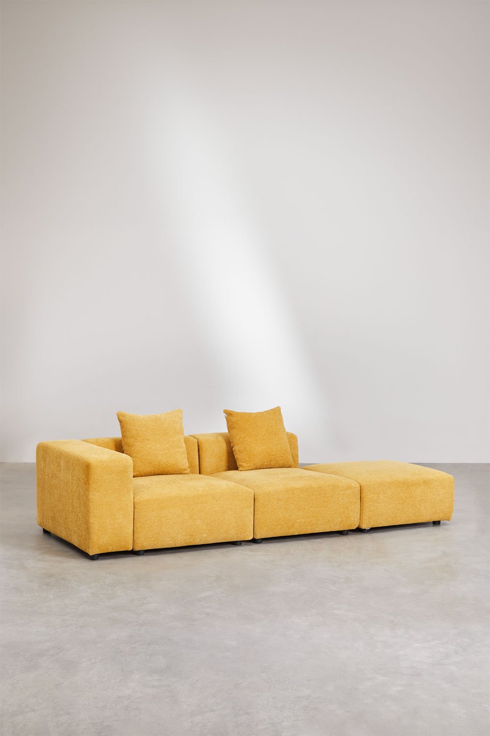 Modulares Ecksofa links, 2-teilig mit hoher Armlehne und Hocker (↔︎285 cm) Bruna, Galeriebild 1