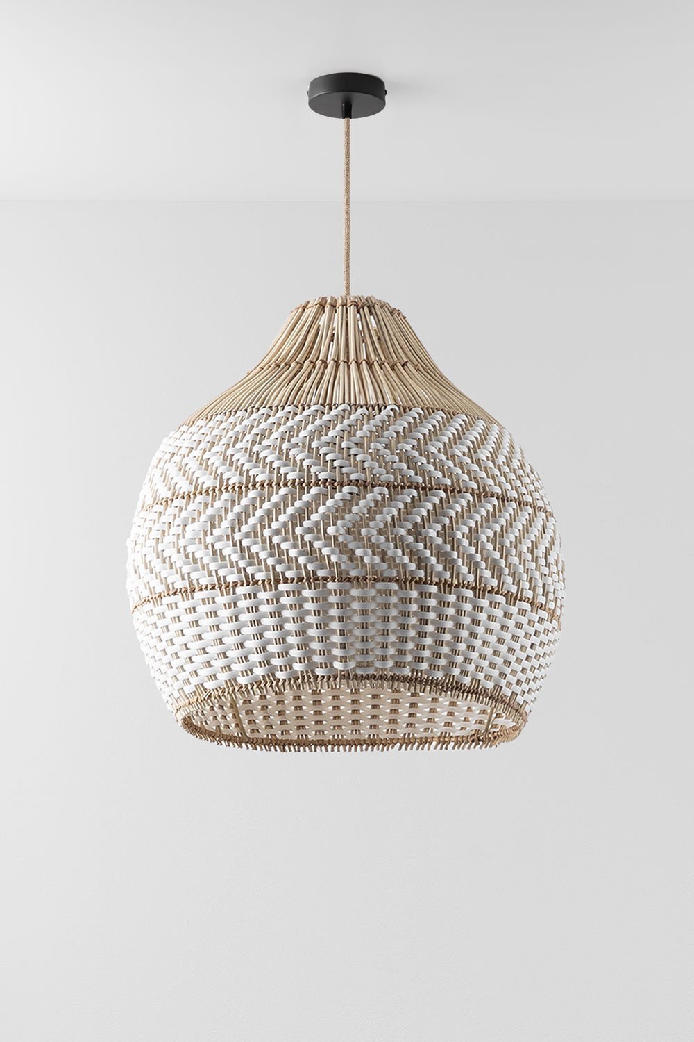 Deckenleuchte aus geflochtenem Rattan Llaury, Galeriebild 1