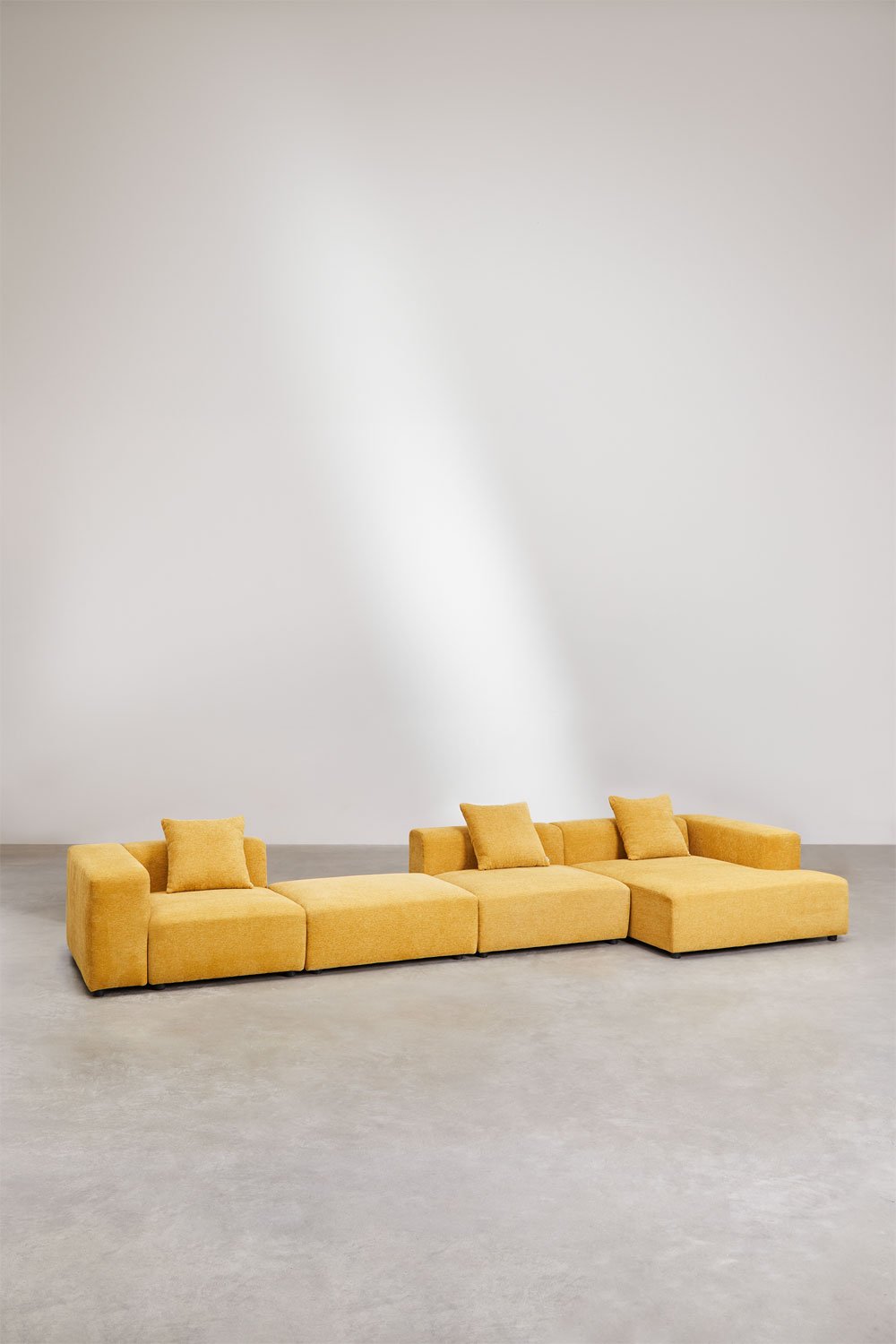 Modulares Sofa mit rechter Chaiselongue, 3-teilig mit hoher Armlehne und Hocker (↔︎480 cm) Bruna, Galeriebild 1