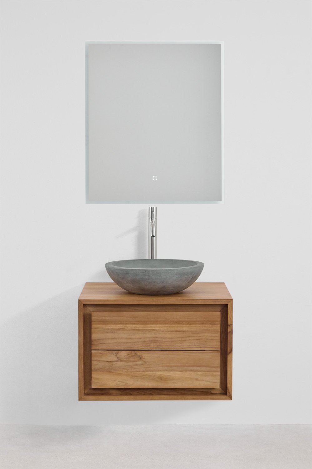 Hängendes Badezimmermöbel-Set aus Teakholz Jabari, Galeriebild 2