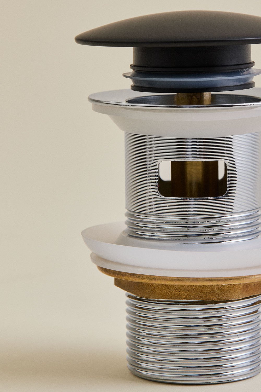 Orveta Click-Clack Ablassventil für Spülbecken aus Edelstahl und Messing, Galeriebild 3