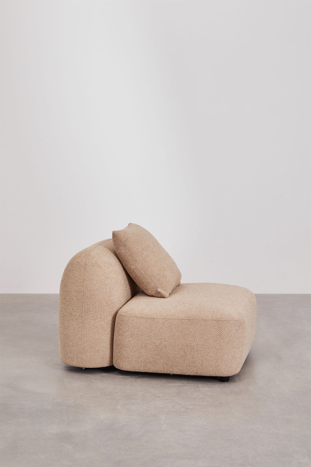 Zentralmodul für modulares Sofa aus Coco-Chenille, Galeriebild 3