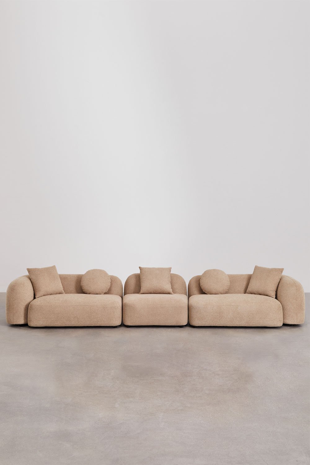 Modulares 3-Sitzer-Sofa aus Chenille Coco, Galeriebild 1