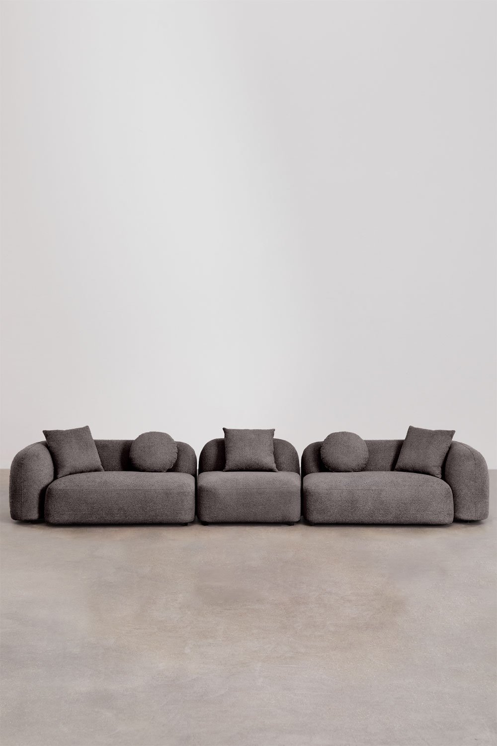 Modulares 3-Sitzer-Sofa aus Chenille Coco, Galeriebild 1