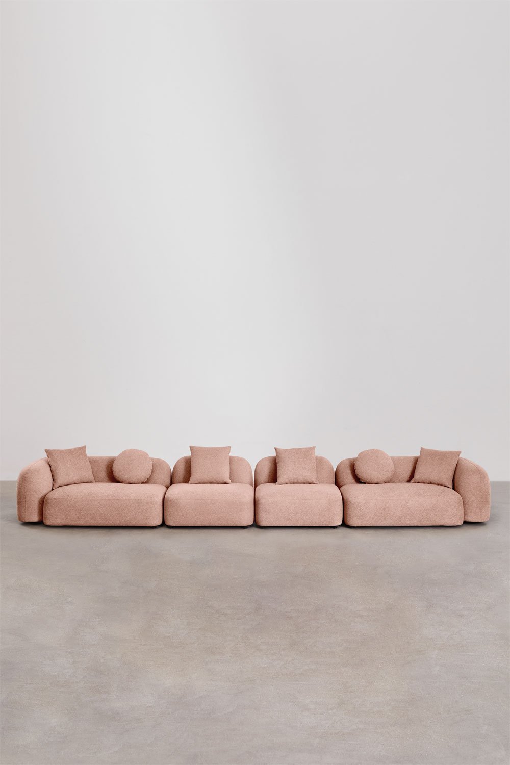 Modulares Sofa aus 4 Teilen in Chenille Coco, Galeriebild 1