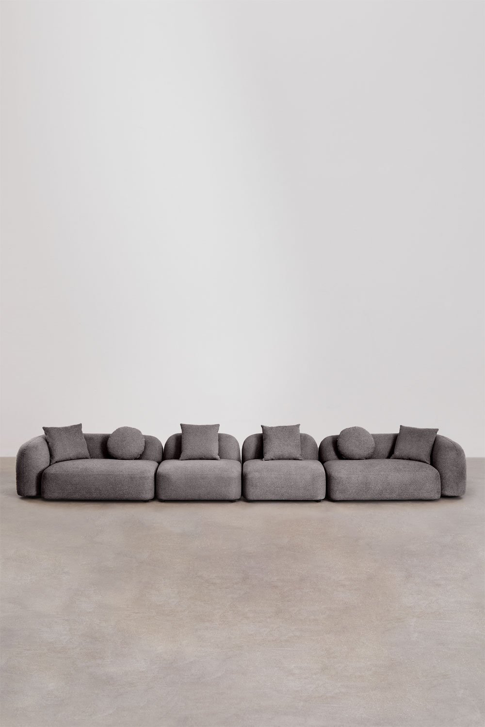 Modulares Sofa aus 4 Teilen in Chenille Coco, Galeriebild 1