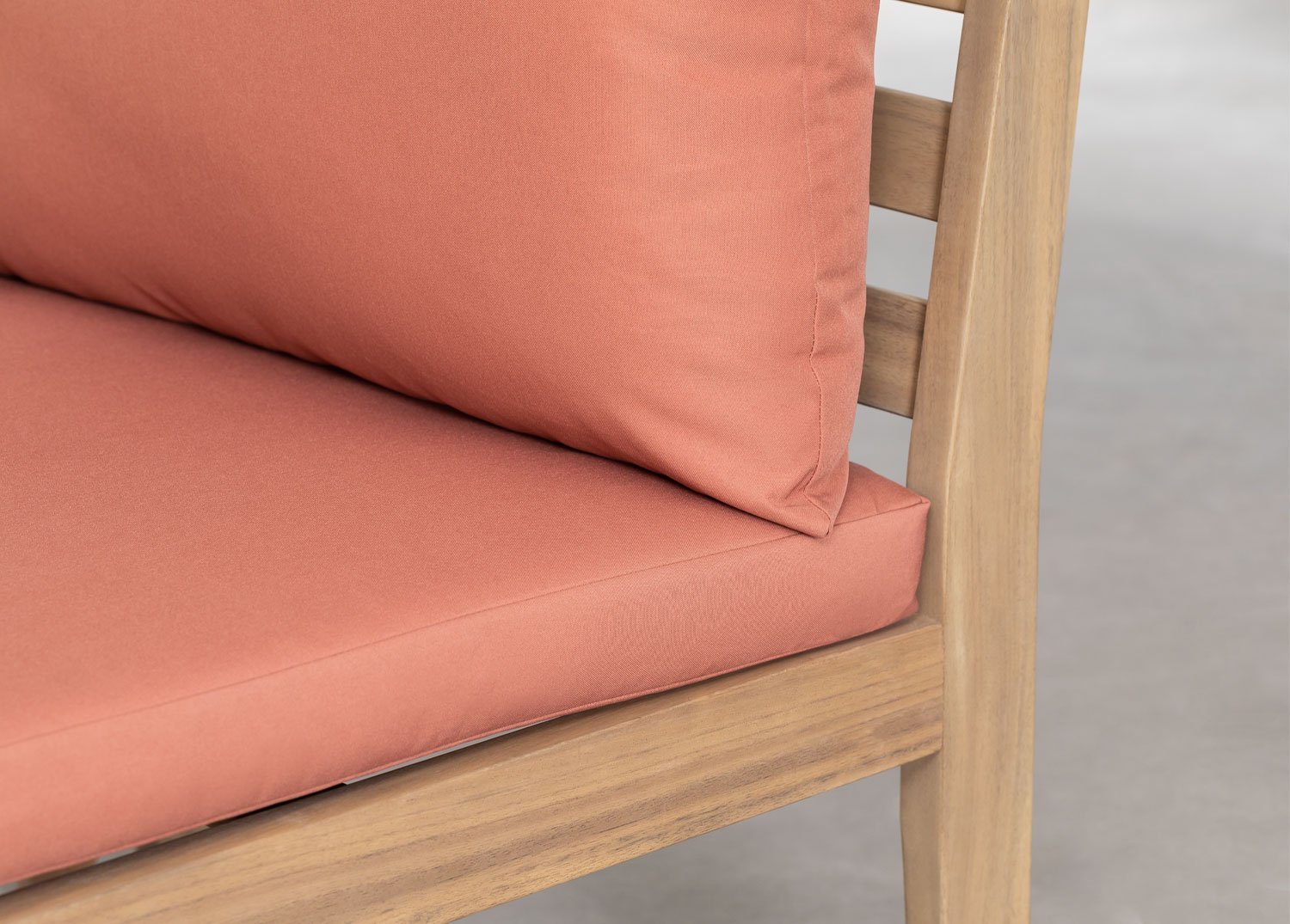 Linkes Eckmodul für modulares Gartensofa aus Filips-Akazienholz, Galeriebild 5