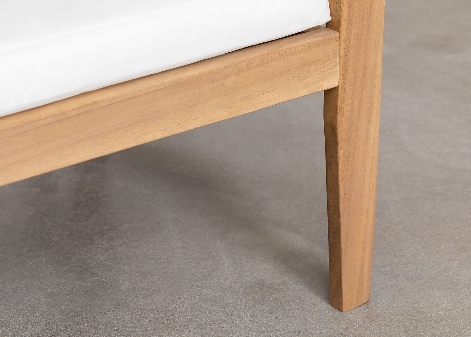 Linkes Eckmodul für modulares Gartensofa aus Filips-Akazienholz, Galeriebild 6