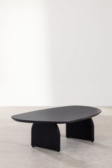 Couchtisch aus Mangoholz (135x80 cm) Bedum - Schlichtes Schwarz