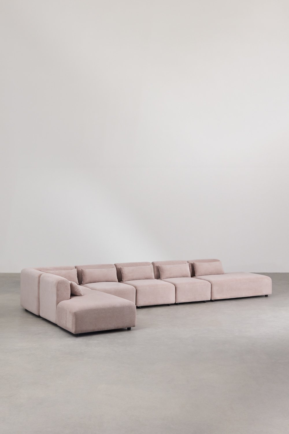 6-teiliges modulares Ecksofa Fogler mit Doppel-Chaiselounge, Galeriebild 1