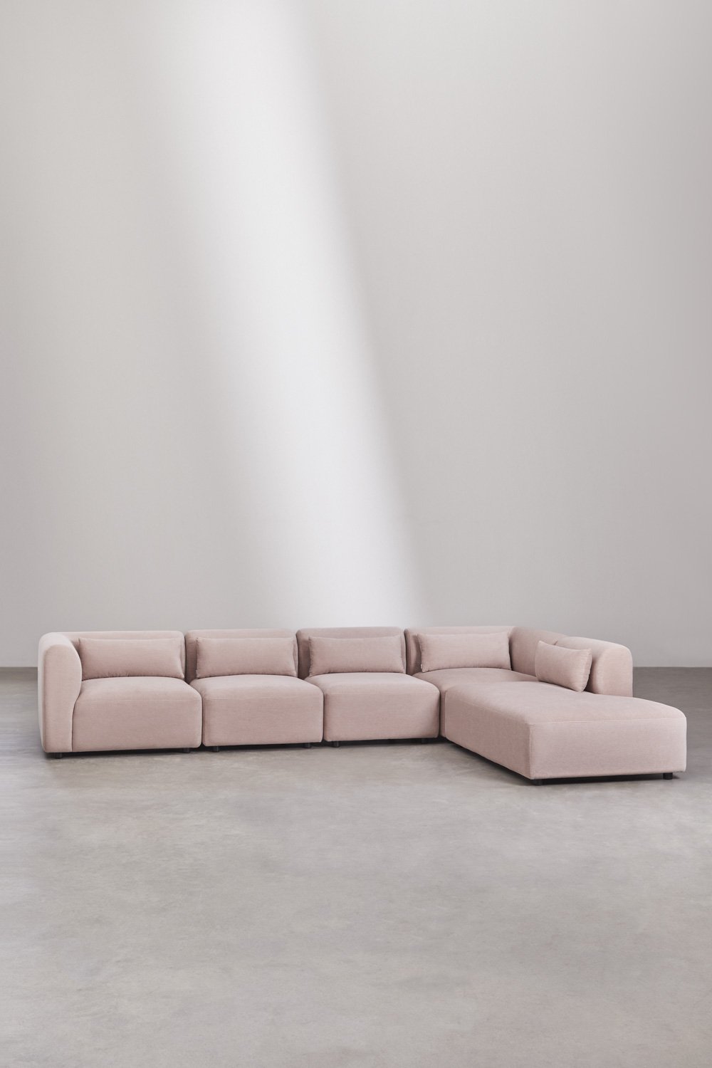 5-teiliges modulares Sofa Fogler mit Chaiselongue rechts, Galeriebild 1