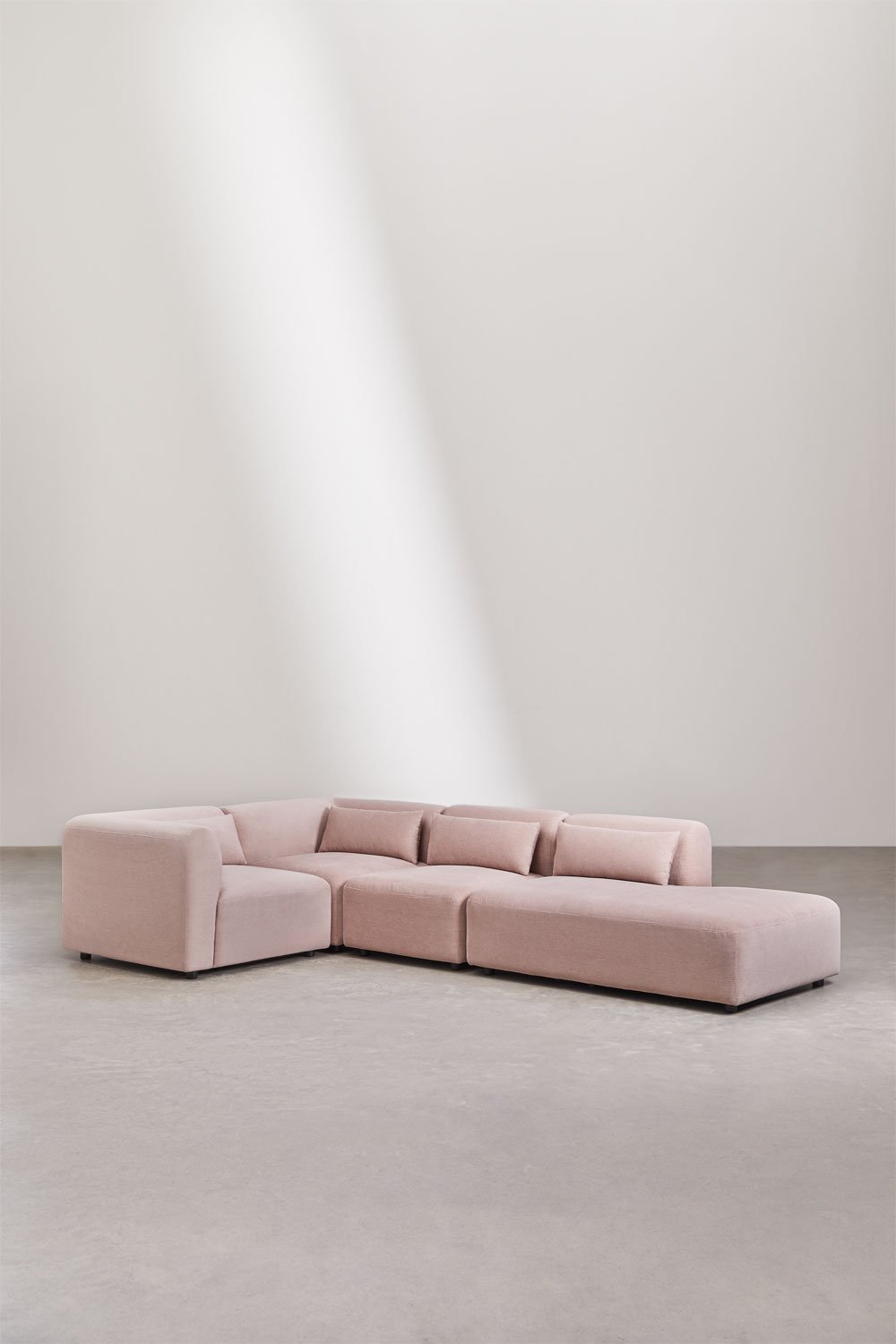 4-teiliges modulares Ecksofa Fogler mit Chaiselongue rechts, Galeriebild 1