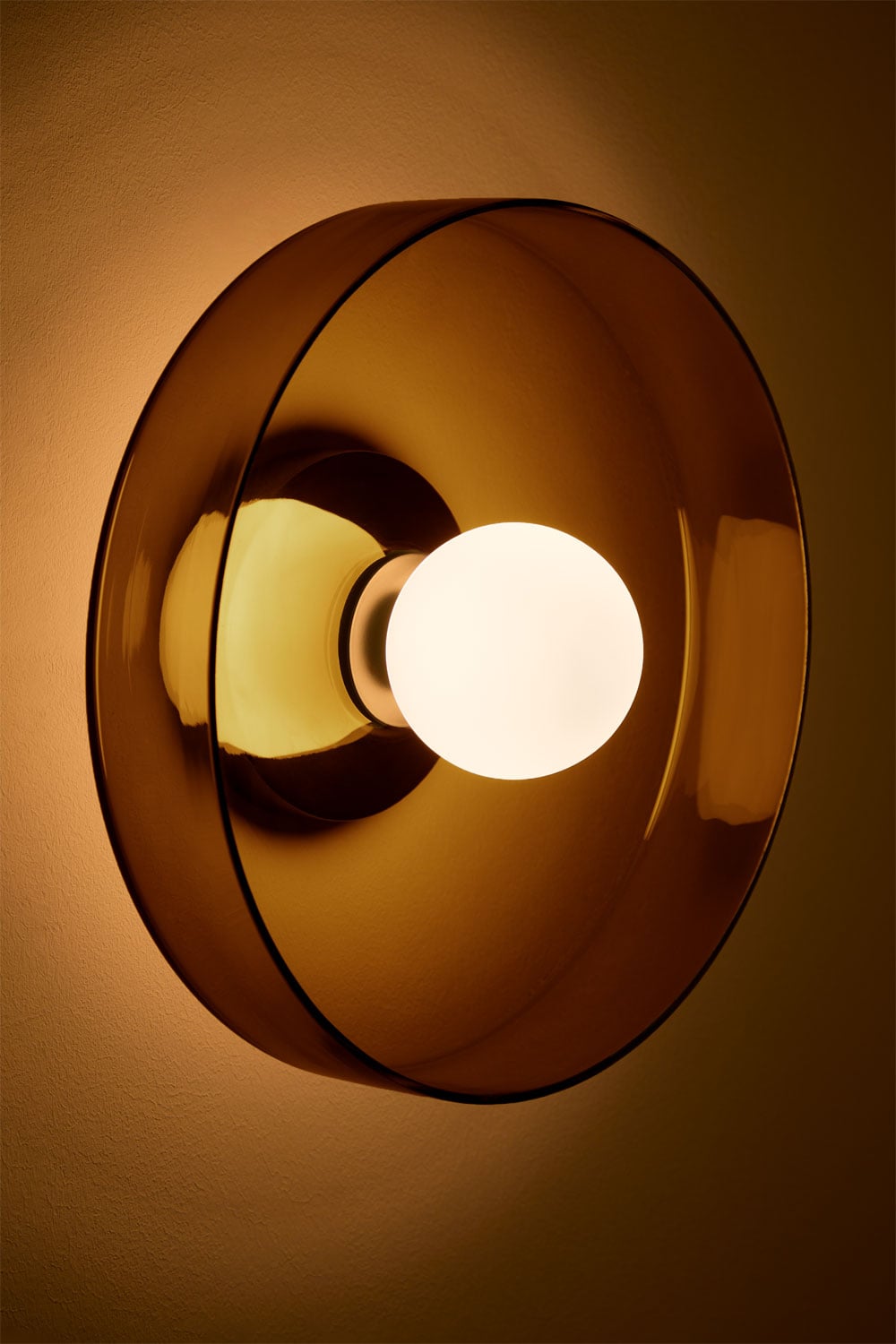 Wandleuchte aus Glas und Edelstahl Jaxal, Galeriebild 4