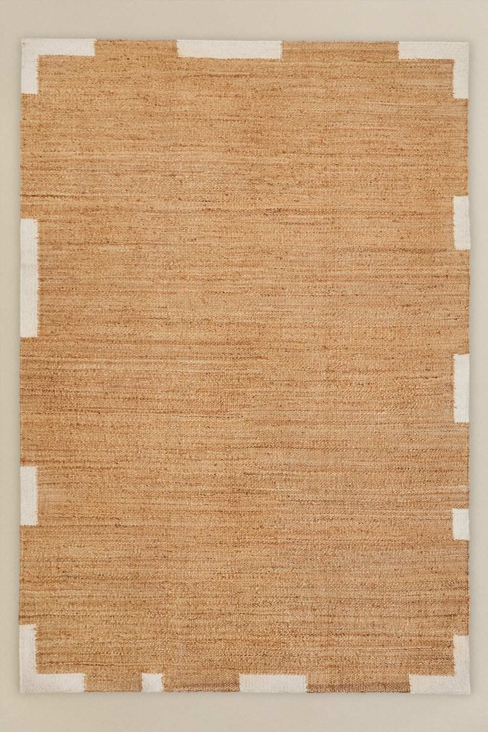 Rechteckiger Teppich aus Jute und Baumwolle Febe, Galeriebild 1