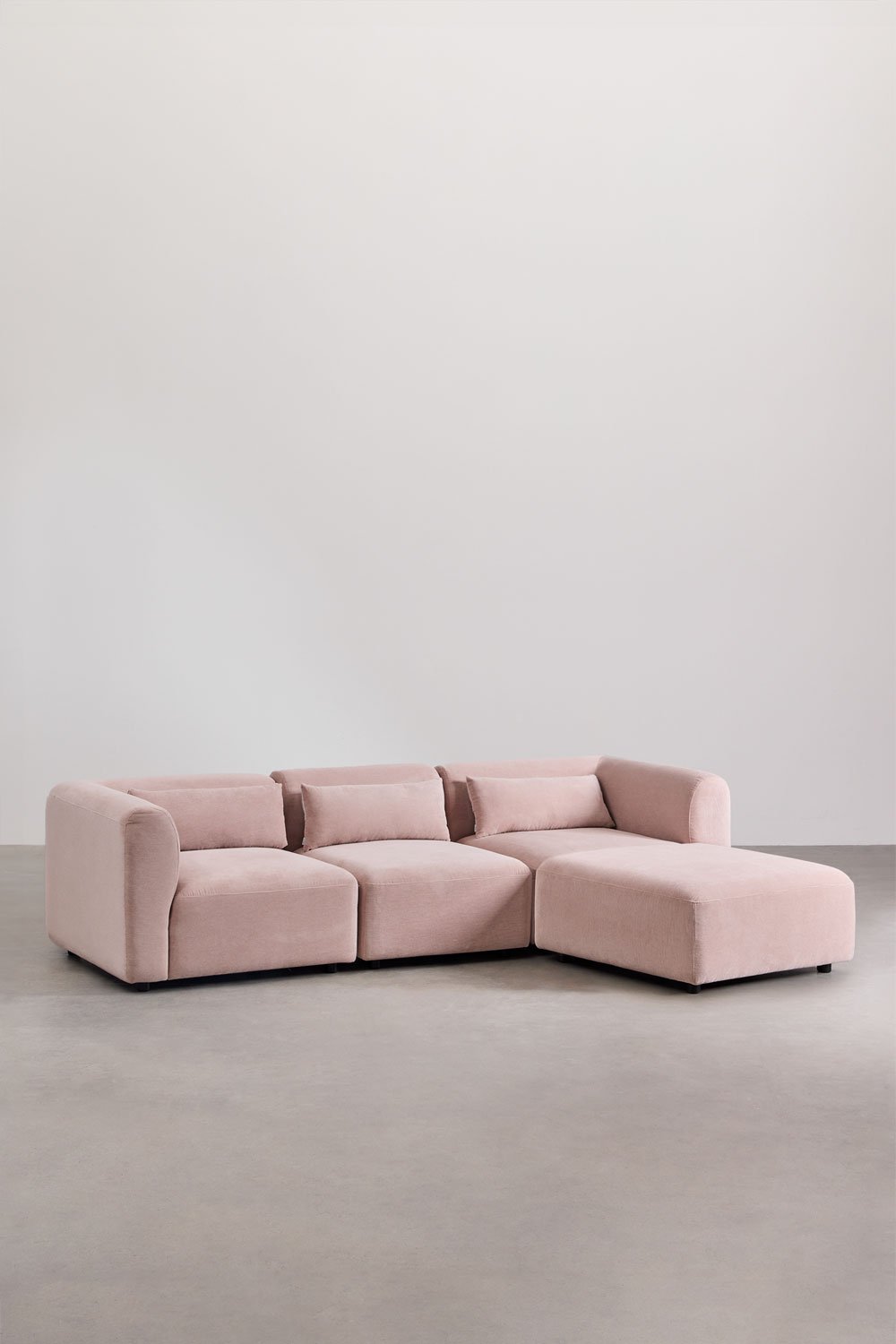 3-teiliges modulares Sofa mit Fogler-Hocker    , Galeriebild 1