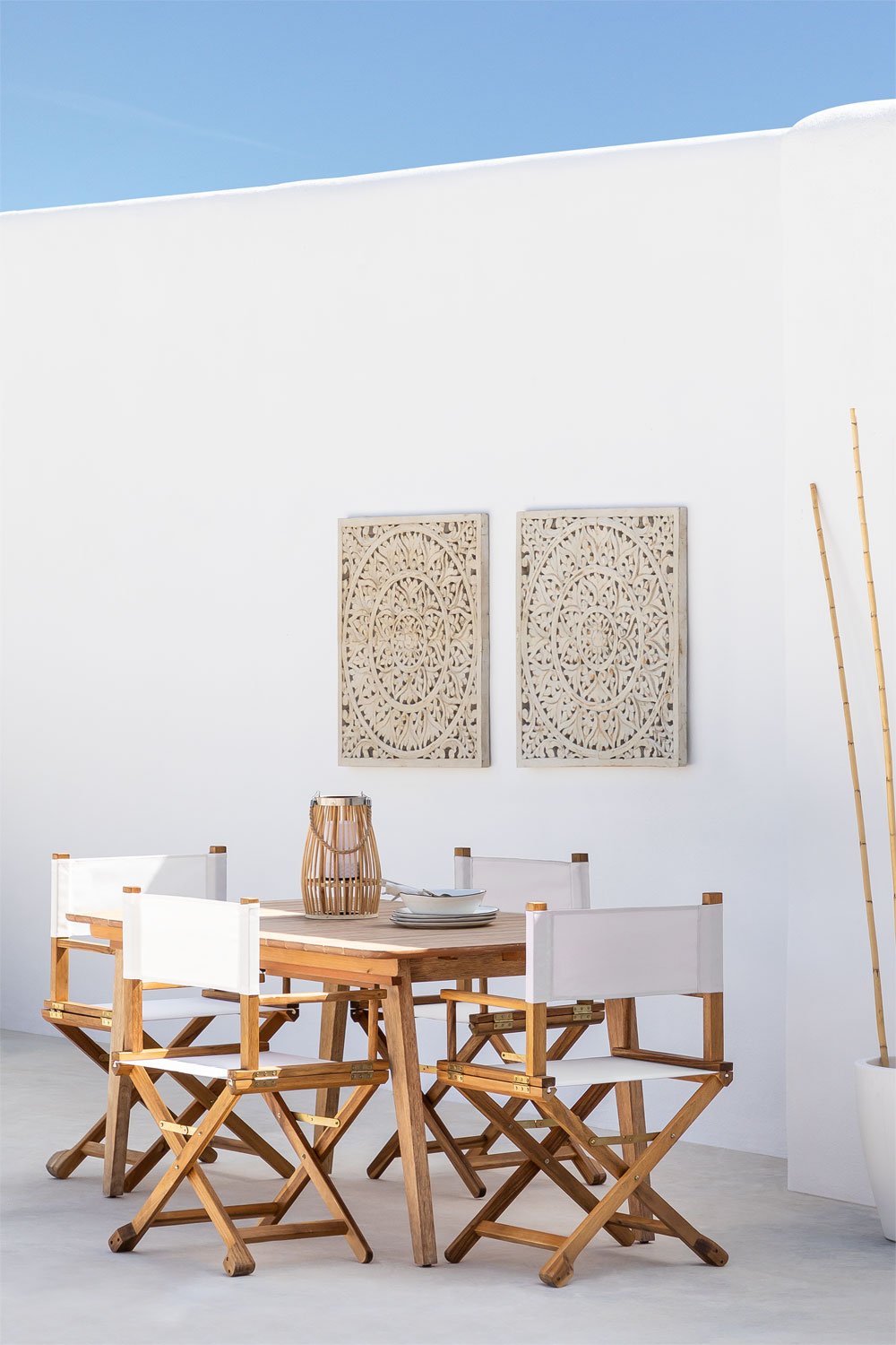 2er-Pack klappbare Regiestühle für den Garten aus Holz Ridley, Galeriebild 2