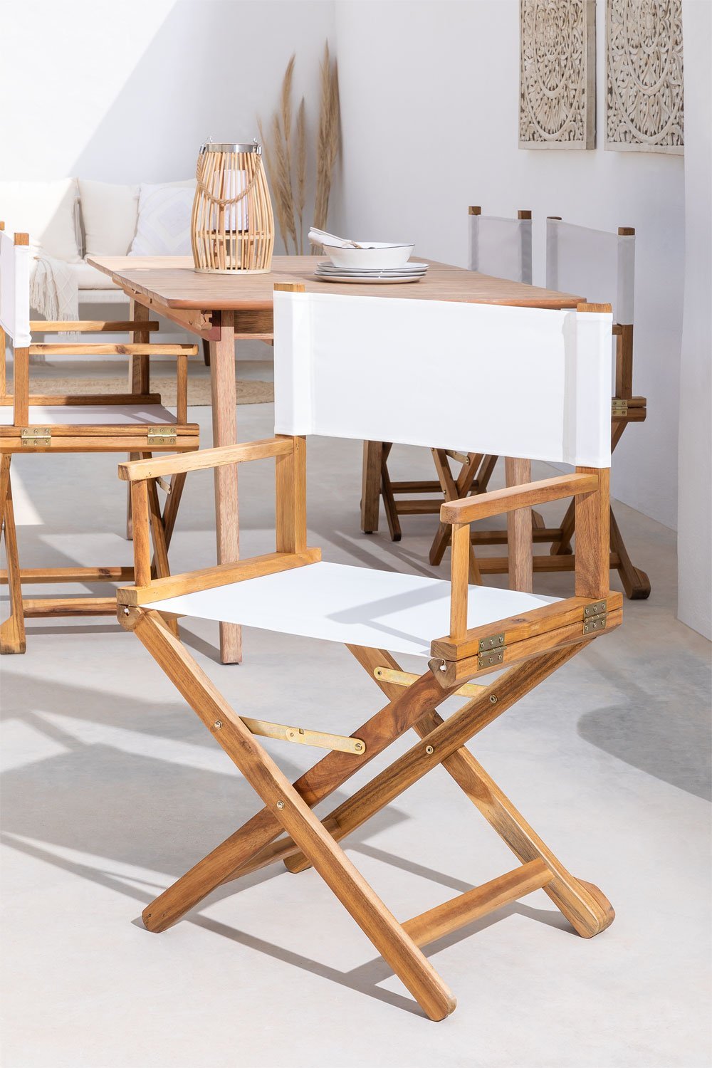 2er-Pack klappbare Regiestühle für den Garten aus Holz Ridley, Galeriebild 1