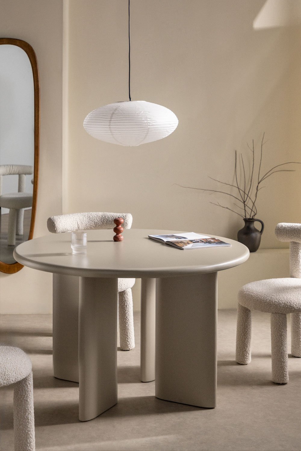Runder Esstisch aus MDF (Ø120 cm) Loulou, Galeriebild 1