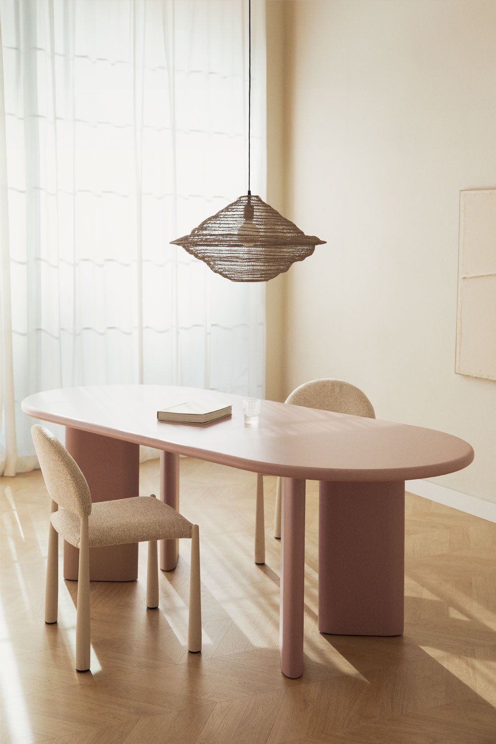 Ovaler Esstisch 220x100 cm aus MDF Loulou, Galeriebild 1