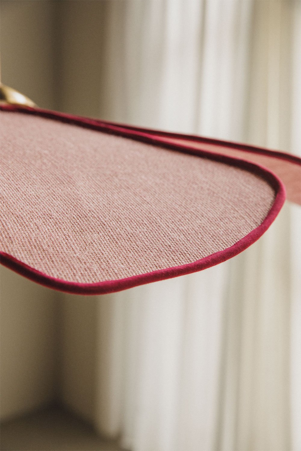 Deckenleuchte Ø75 cm aus rosa Quarzleinen - rot grana Benavid, Galeriebild 2