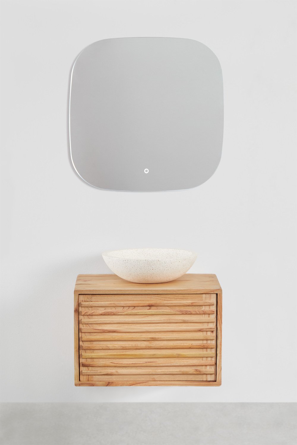 Deleyna hängendes Badezimmermöbel-Set aus Holz, Galeriebild 2