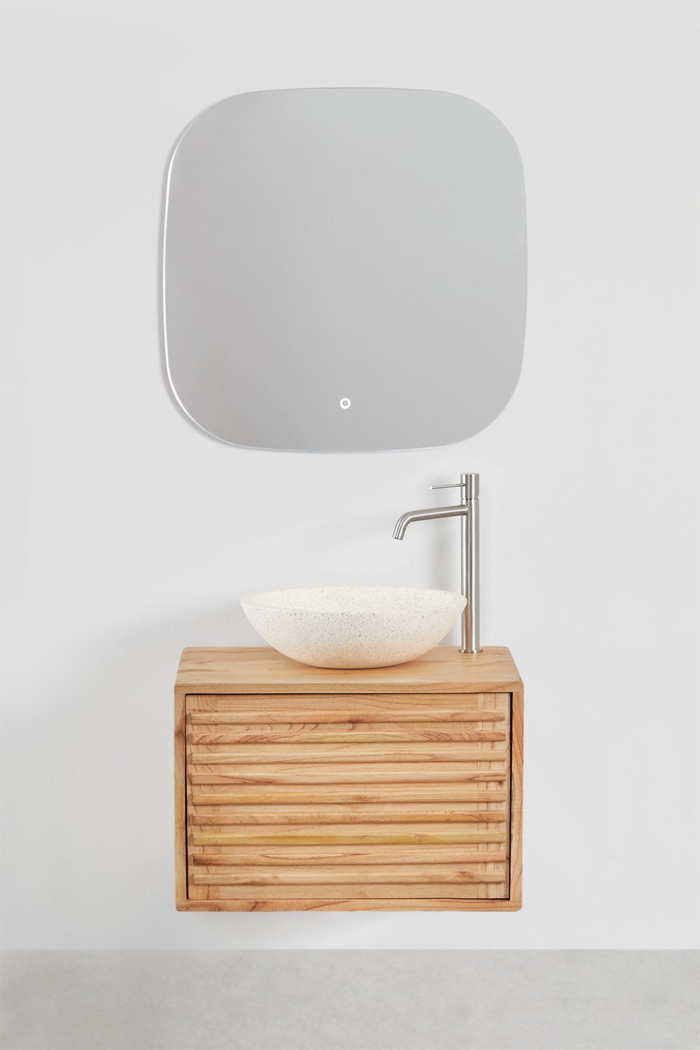 Deleyna wandhängendes Badezimmermöbelset aus Holz, Galeriebild 2