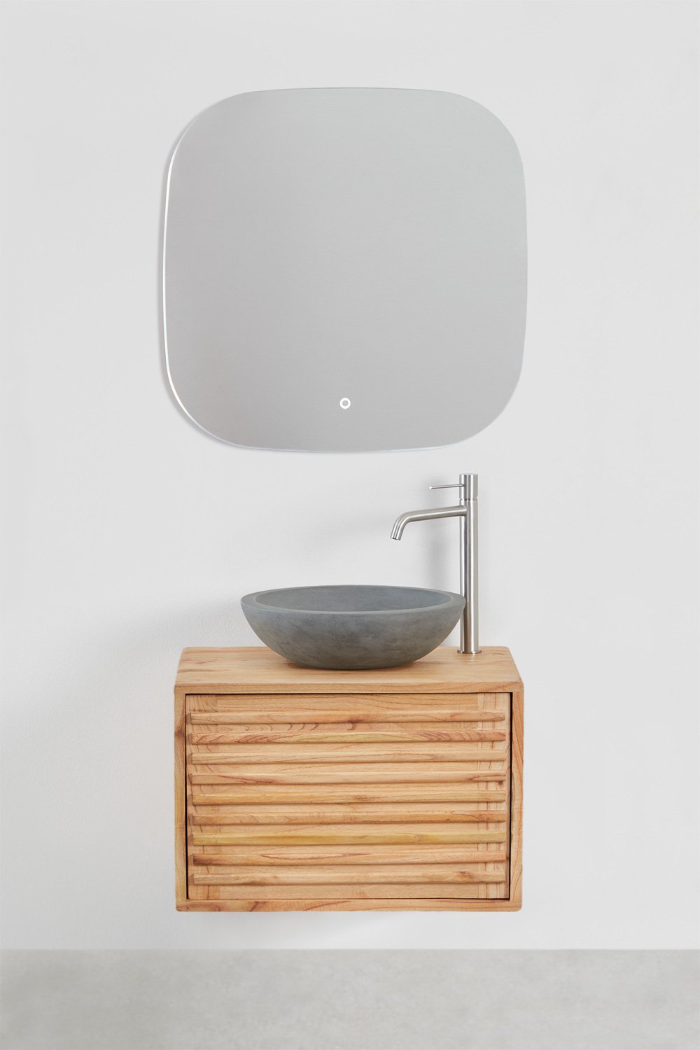 Hängendes Badezimmerschrank-Set aus Holz Deleyna, Galeriebild 2