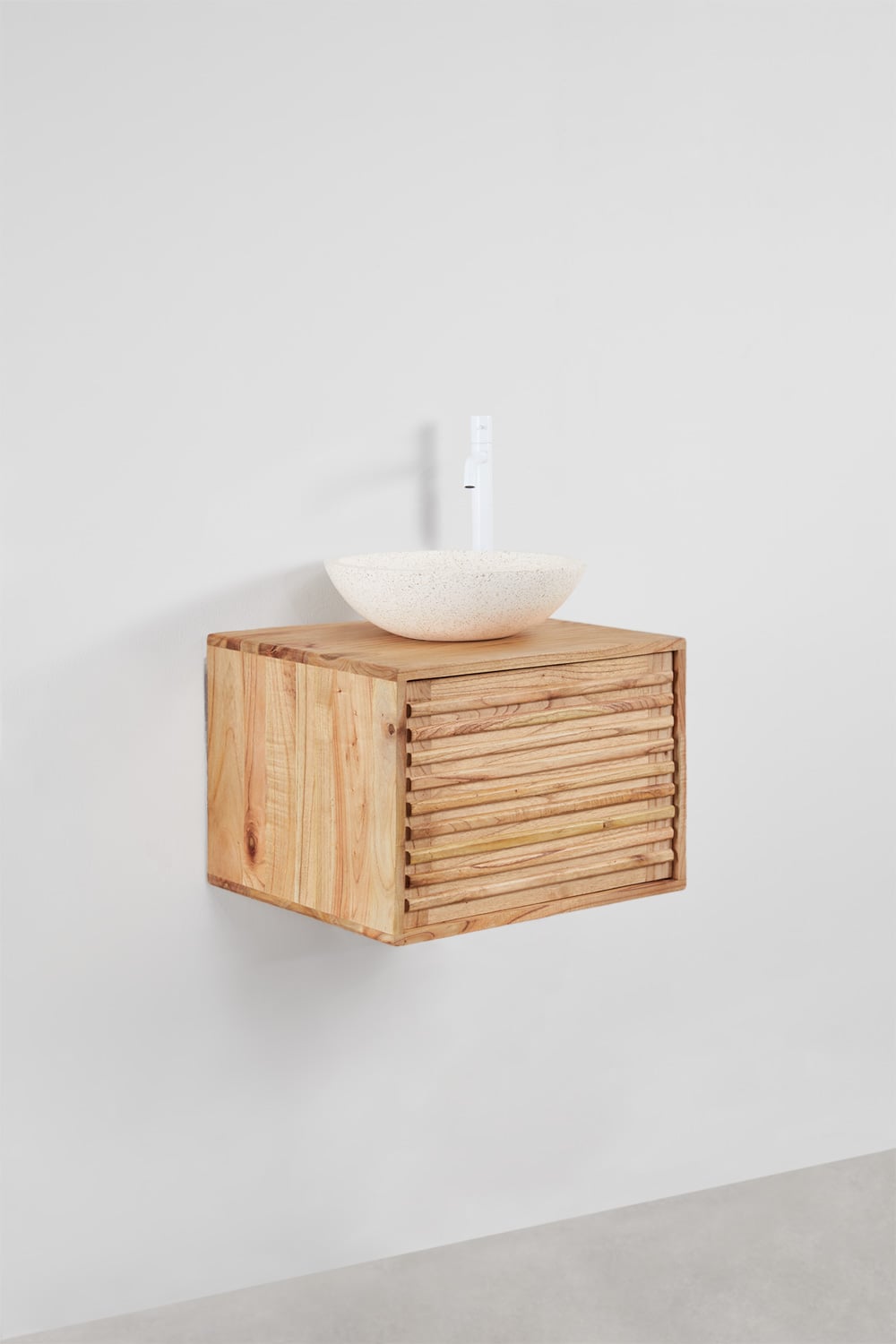 Deleyna hängendes Badezimmermöbel-Set aus Holz, Galeriebild 3