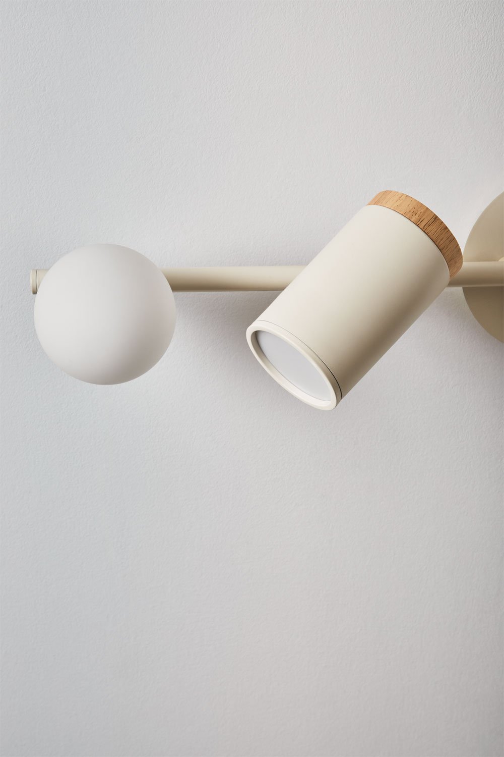 Wandlampe mit verstellbarem Lichtstrahl und 5 Lichtpunkten aus Eisen in Amaranto, Galeriebild 3