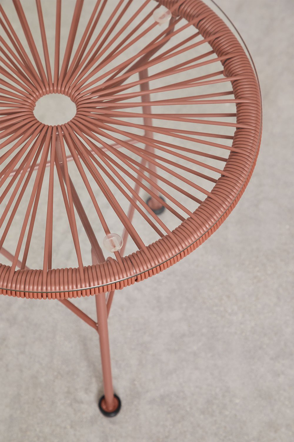 Wohnzimmer-Set mit 2 Sesseln und Beistelltisch aus Stahl und synthetischem Rattan New Acapulco, Galeriebild 8