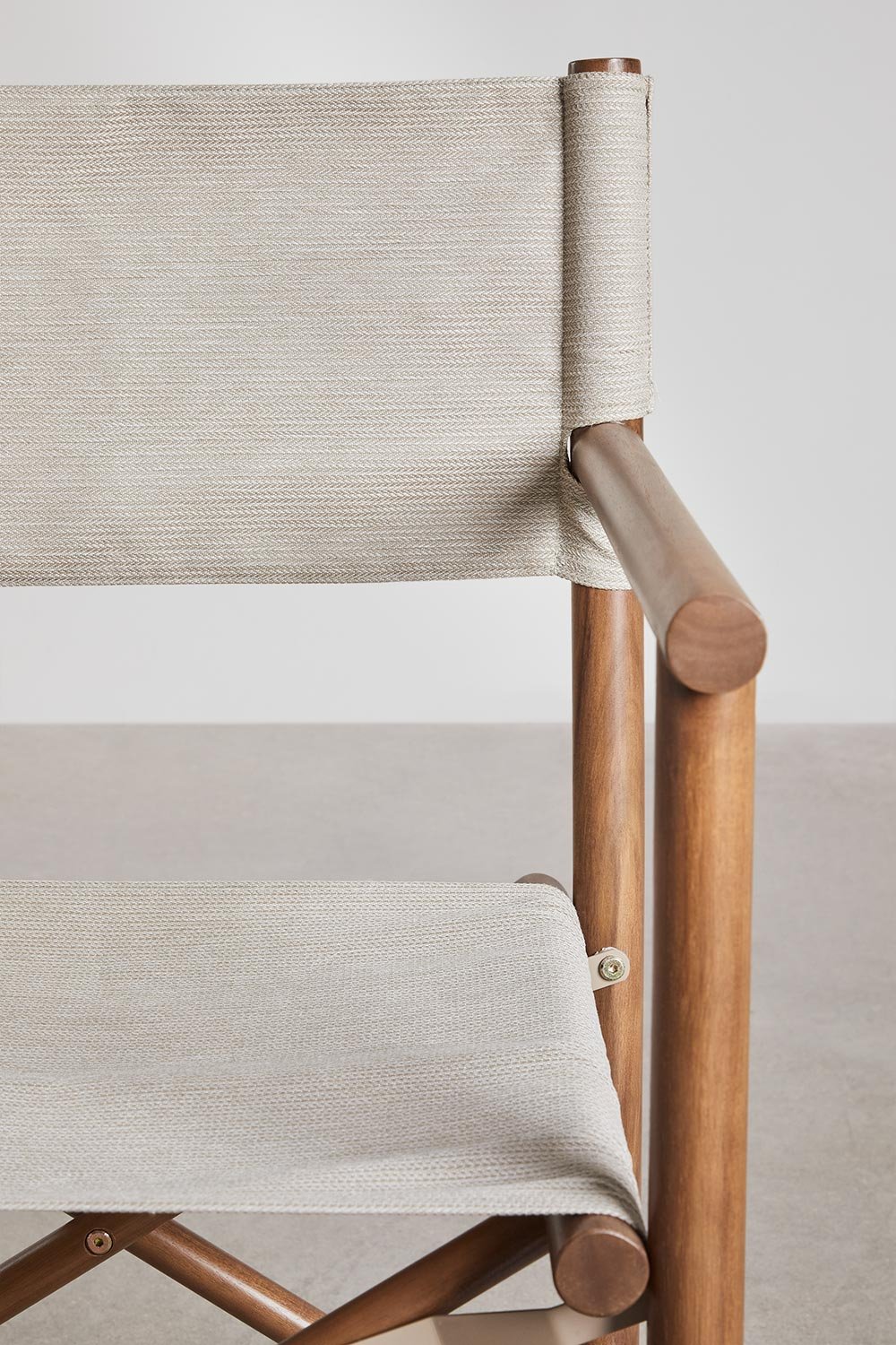 Klappbarer Regiestuhl aus Akazienholz Olivia, Galeriebild 6