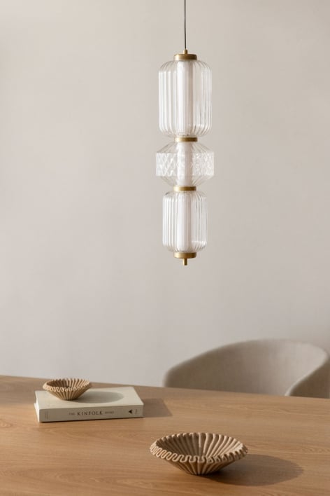 Necsar LED-Deckenleuchte aus Eisen und Glas