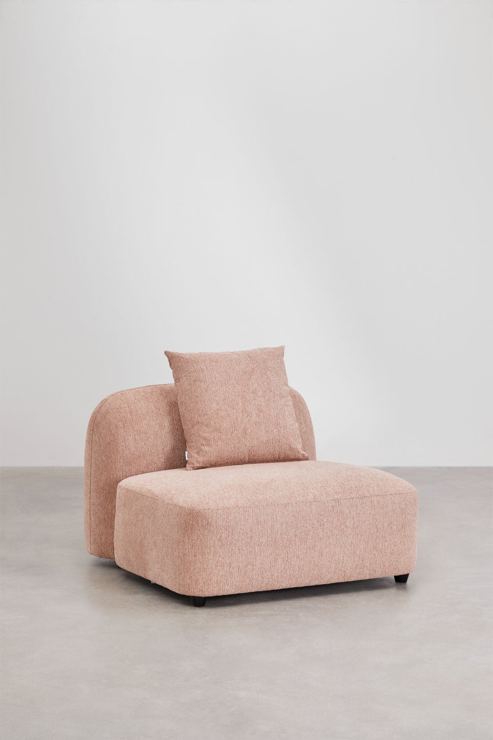 Zentralmodul für modulares Sofa aus Coco-Chenille, Galeriebild 3