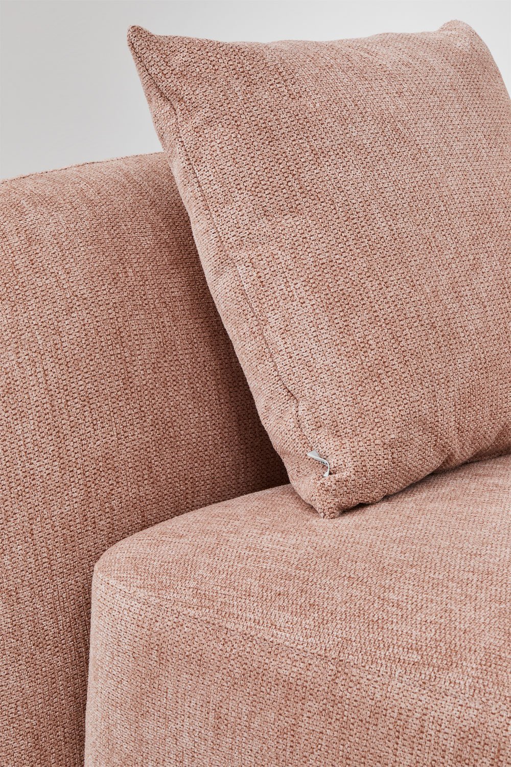 Zentralmodul für modulares Sofa aus Coco-Chenille, Galeriebild 2