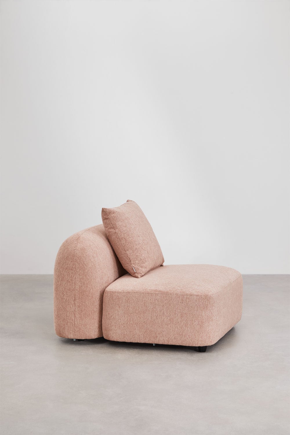 Zentralmodul für modulares Sofa aus Coco-Chenille, Galeriebild 4